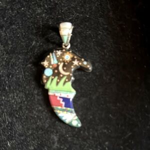 Elegant Black and Green  Eagle galaxy Pendant